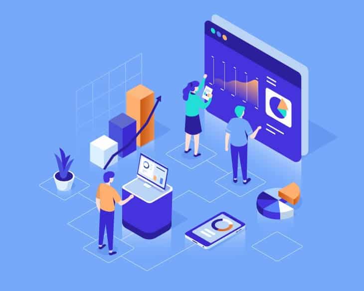 People looking at data